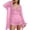 Pink, variant on Aivtalk Lingerie Sets for Women Sexy 2 Piece Lace Mesh Kimono Robe Cami Nightgown Long Sleeve Robe Sheer Ruffled Babydoll Strap Chemise Sleepwear Pajamas Sets Blue S