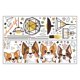 thumbnail image 5 of Un conjunto de pegatinas de pared con diseño de araña de perros y nubes de estrellas, pegatinas de pared removibles para sala de estar y dormitorio, oficina, cocina, 5 of 5