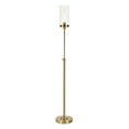 thumbnail image 4 of Evelyn&Zoe Frieda 66" Tall Floor Lamp with Glass Shade, Brass/Clear, 4 of 11