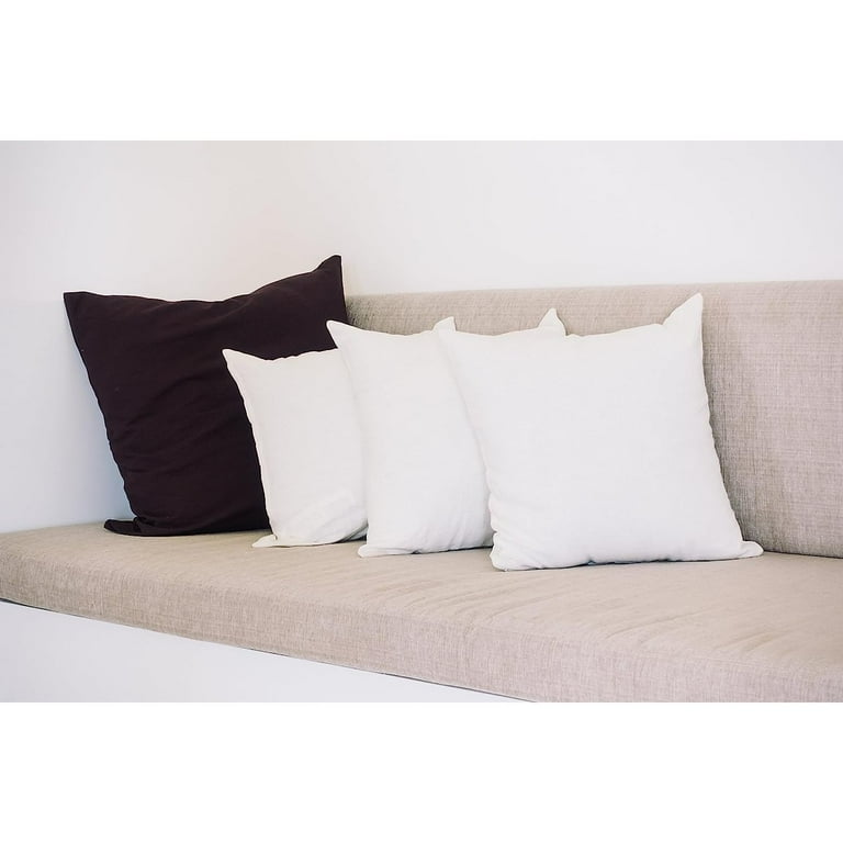 Bilot 26x26 White Goose Down and Feather Fill 50 50 Decorative Throw Pillow Insert Square Designer Pillows Fluffy Euro Pillow Cushion Insert for Bed and Couch Made in USA Walmart