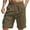 Army Green, variant on Up to 65% Off! Fmbrln Mens Summer Cargo Shorts Fashion Drawstring Elastic Waist Multi Pockets Casual Loose Solid Color Shorts Lounge Outdoor Training Shorts