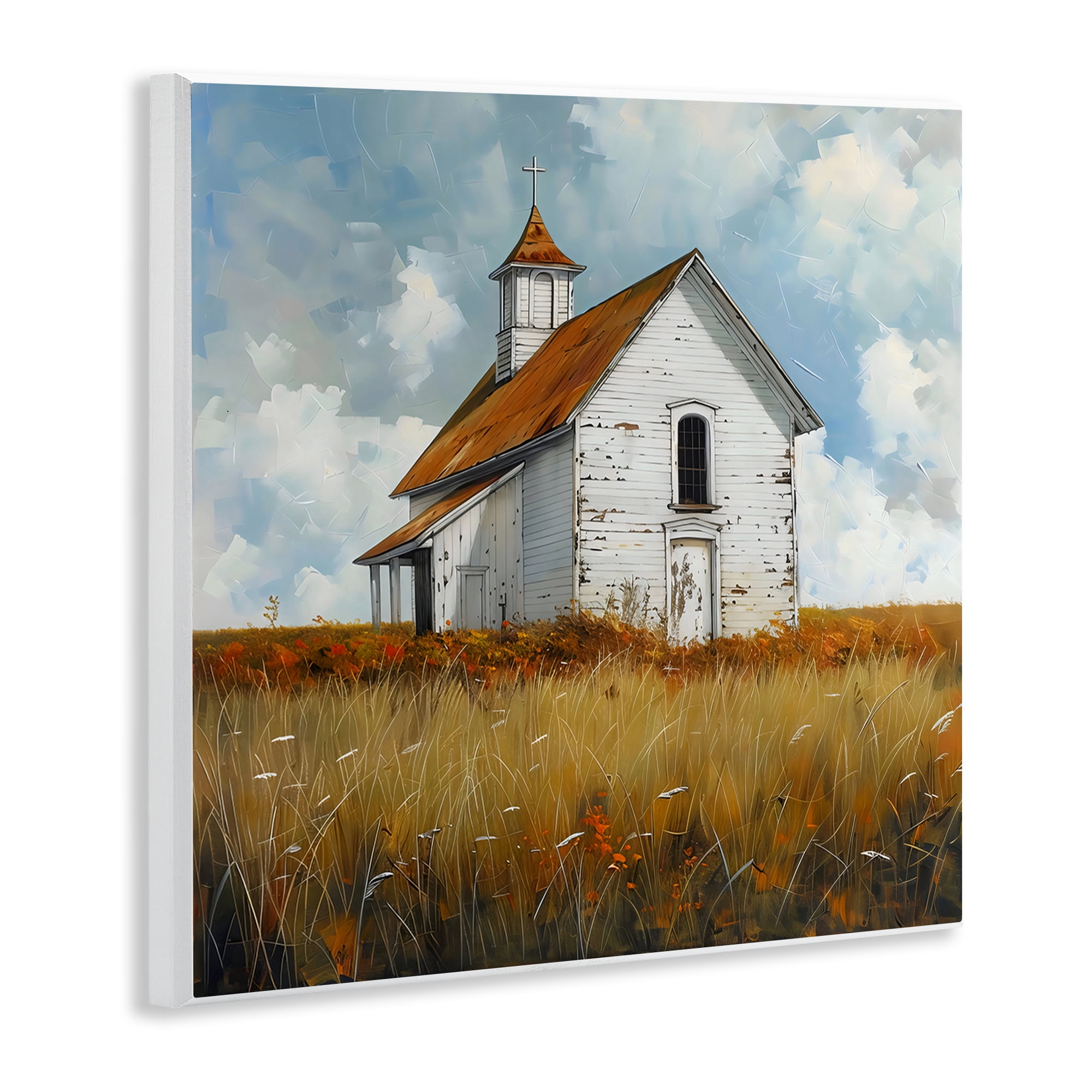 Stupell Industries Rustic Church in Field Wall Plaque Art, design by Creative Studio