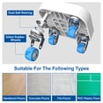 thumbnail image 5 of Deslizadores De Plataforma Rodante Para Muebles Transportadores De Muebles Con 4 Ruedas Diseño De Ranura Mejorado Plataformas Rodantes Móviles Para Trabajo Pesado Capacidad De 750 Libras Juego De Herr, 5 of 5