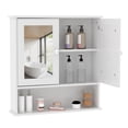 thumbnail image 2 of 22.2 Inch Wall Mounted Bathroom Medicine Cabinet with Mirror, White Bathroom Storage Cabinet with Adjustable Shelf, Space-Saving Over Toilet Organizer for Bathroom, Kitchen, 2 of 8