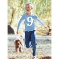 thumbnail image 2 of Number 9 With Flowers Long Sleeve Toddler -Image by Shutterstock,  3 Toddler, 2 of 4
