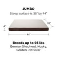thumbnail image 5 of FurHaven Pet Products Faux Sheepskin & Suede Deluxe Cooling Gel Memory Foam Pet Bed for Dogs & Cats - Espresso, Jumbo, 5 of 11