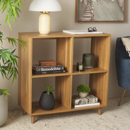 Safavieh Yona Traditional Wood 4 Shelf End Table Brown Oak