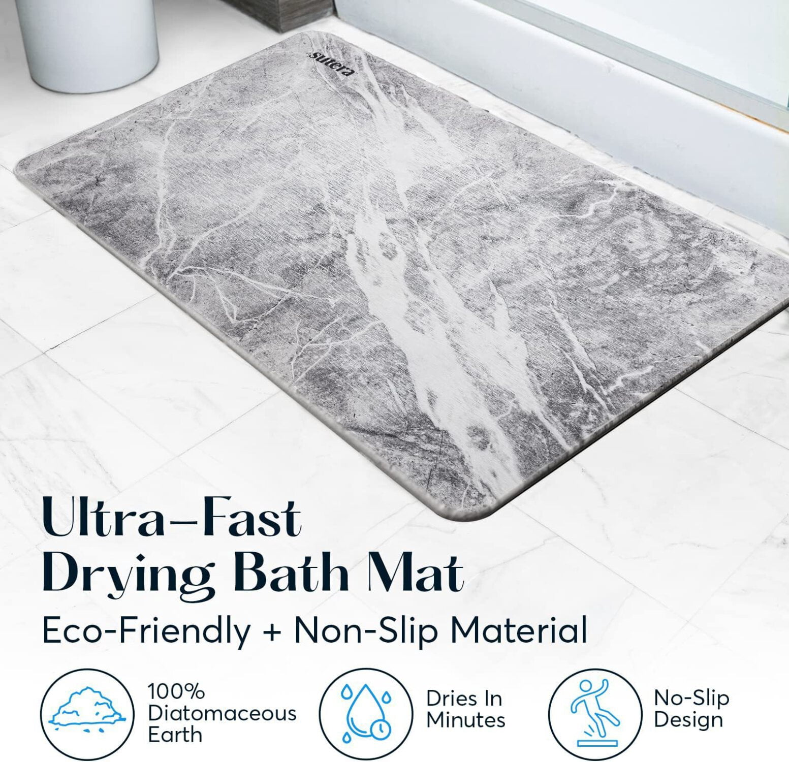 Stone Bath Mat - Granite
