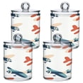 thumbnail image 2 of Clear Storage Jar 2.75x 4.13 Inches One Sizex2 Cotton Swabs Cans Translucent Plasticental Floss Cans Cotton Pads Cans Bathroom Canisters Color Airplane Cartoon, 2 of 7