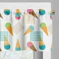 thumbnail image 5 of Ambesonne Ice Cream Valance & Curtain, Geometrical Graphic, 55"x30", Multicolor, 5 of 6