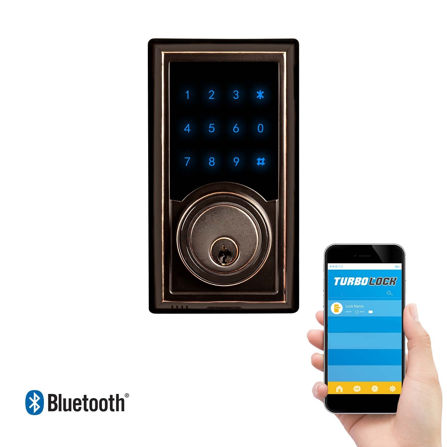 TurboLock TL200 Smart Deadbolt Lock w/ RealTime Monitoring & App Use