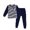 f#65Dark Gray218, variant on HAYIMI Kids Boys Girls Cartoon Cotton Blend Pajamas Sets 2 Piece Sleepwear O-Neck Long Sleeve T-Shirts Pants Homewear, 9-10 Years