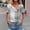 Gray, variant on Swuxness Women Short Sleeve Casual T Shirts, Spring and Summer Tops, Ladies V-Neck Printed Button Comfortable Fashion Loose Pullover Tee Watermelon Red, XXL