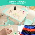 thumbnail image 3 of Mesa Moderna para Niños y Juego de 4 Sillas, Mesa Ajustable de 31.5" con Patas Antideslizantes y Escritorio con Diseño de Grafiti, Juego para Preescolar, 3 of 9