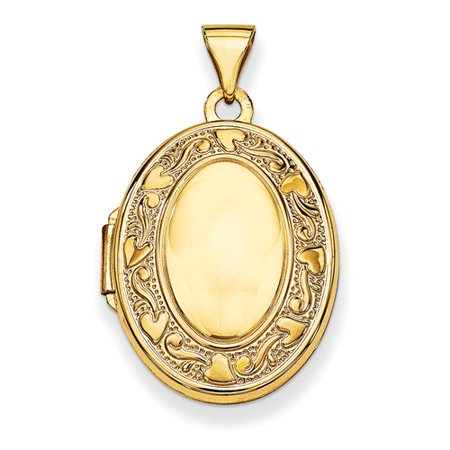 14k Yellow Gold Oval Family Locket