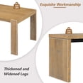 thumbnail image 3 of EUROCO 3-Piece Dining Table Set for 4, 60" Wood Kitchen Room Table Set with 2 Benches,Space-Saving Design for Apartment, Small Space and Breakfast Nook,Natural, 3 of 8