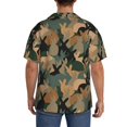 thumbnail image 3 of Fuzoiu Camouflage Rabbit Print Men's Casual Short,Men's Short Sleeve Shirt,Mens Casual Button Down Shirts,Cuban Collar Summer Shirt for Beach, Vacation, and Outdoor Activities-X-Large, 3 of 5