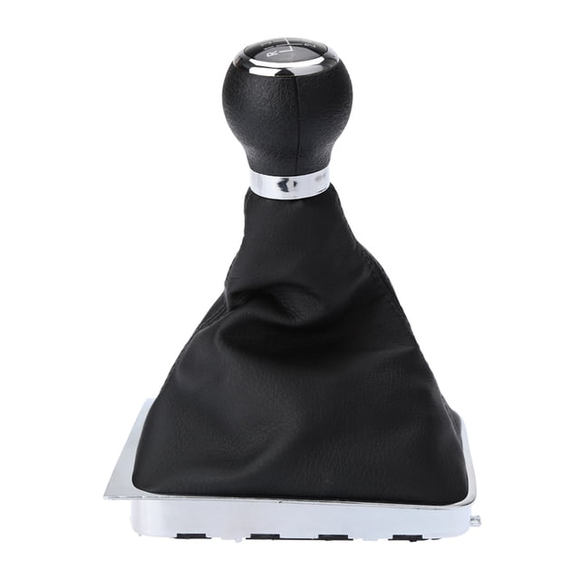 Yeacher 5 Speed Gear Knob Stick Boot Gaiter Frame for B6 Black