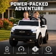 thumbnail image 4 of Conchico Licensed Chevrolet Silverado 24V 2 Seater Powered Ride-On Truck w/Remote & Durable Wheels, White, 4 of 9