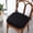 Black, variant on Elegant Comfort Chair Cushion Covers with Ties and Non Skid Rubber Backing-Thick Memory Foam - Soft Cushion Pad- Rounded Square Seat Cover-16 x 16 Inches- Honeycomb Textured Pattern, Set of 2, Blue