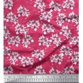 thumbnail image 1 of Soimoi Pink Cotton Voile Fabric Peony Floral Decor Fabric Printed Yard 56 Inch Wide, 1 of 1