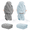 Blue+Gray, variant on 2 Pack Microfiber Hair Towel - 42 x 25 inches Super Soft, Absorbent, Fast Drying Without Frizz Hair Towel Wrap for Women Long, Thick, Curly Hair - Hair Turbans with Elastic Strap