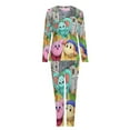 thumbnail image 5 of Kirby And The Forgotten Land Game Womens Pajama Set Loungewear Cozy Soft House Wear Sets Long Sleeve Round Neck T Shirt Top Bottom Pants Sleepwear, 5 of 9