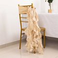 thumbnail image 5 of BalsaCircle 5 Beige Curly Willow Chiffon Satin Chair Sashes Wedding Party Events Reception Decorations Supplies, 5 of 8