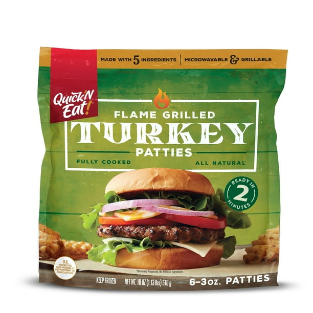 Quick N Eat Fully Cooked Turkey 3 Oz Pattie Walmart Com