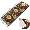 thumbnail image 2 of Dreamtimes Watercolor Autumn Sunflowers Hallway Runner Rug 2'x6' Kitchen Rug with Rubber Backing Bright Flowers Corn Non Slip Entryway Rug Runner Soft Area Rug for Hallway Bedroom Kitchen, 2 of 6