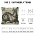 thumbnail image 5 of JEUXUS  Vintage Easter Bunny Pillow Cover Cute Animal Rabbit Home Decor Throw Cushion Case, 5 of 5