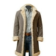 thumbnail image 7 of Mens Santa Coat Casual Christmas Cardigan Unisex Open Front Hooded No Zip Cozy Winter Printed Edge Warm Comfort Outerwear Grey M, 7 of 7