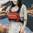 thumbnail image 1 of Bolsa de pecho para hombre y mujer, ligera, ideal para correr, viajar y entrenar. naranja, 1 of 8