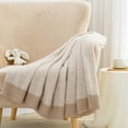thumbnail image 4 of Carriediosa Heather Throw Blanket, Soft Cozy Fuzzy Fluffy Blankets Throws for Couch, Bed, Sofa, Taupe, 50" x 61", 4 of 6