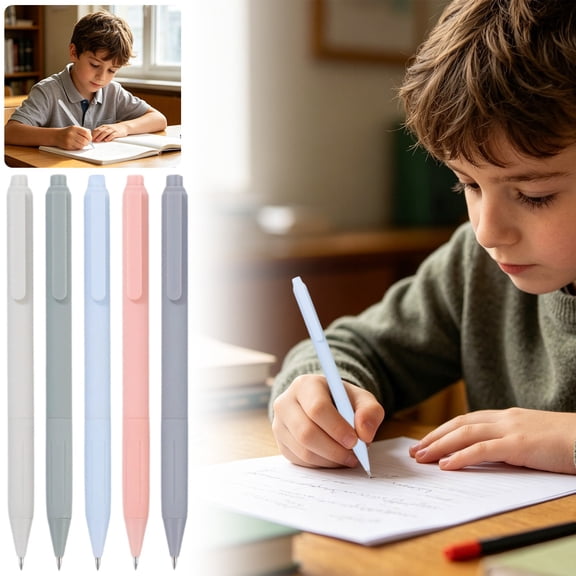 CHENjy Retractable Colored Pens, Cute Aesthetic Journaling Pens for Writing Note Taking, 1 Count, Gray