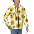 thumbnail image 4 of Zip Up Hoodies for Men - Sunflowers cute white Long Sleeve Comfrt Men'S Fashion Hoodies & Sweatshirts, Jackets for Men Hoodies Pullover Clothing Clothes with Pouch, 4 of 5