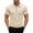 Beige, variant on Wrtxtat Quarter Zip Golf Shirts for Men Short Sleeve Contrast Color Pullover Tee Tops Lightweight Summer Workout Leisure Tee Shirts Yellow XXXL