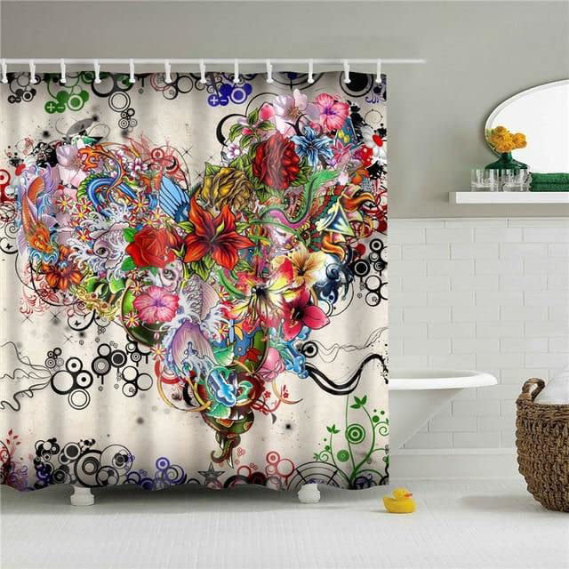 70 x 72 Fabric Bathroom Shower Curtain Popular Bath Tammi Aqua 