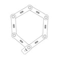 thumbnail image 3 of Abus, Bordo uGrip 5700 SH, Folding Lock, Key, 80cm, 2.6', 5mm, Red, 3 of 5