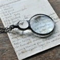thumbnail image 3 of Magnifying Glass Necklace Mother's Day Gift,Optical Magnifier Lens with Vintage Crystal Bead Pendant for Elders to Enlarge Books Newspapers by, 3 of 13