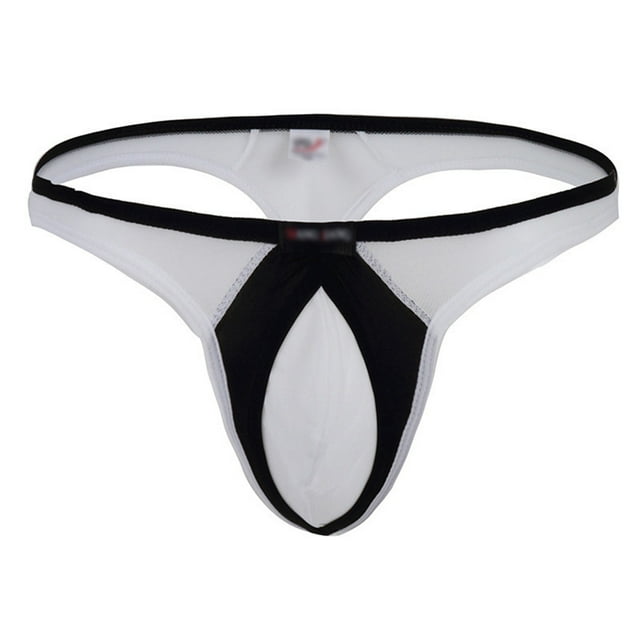 Men's Thong Underwear Breathable Soft Fabric Stylish Color Block Design Comfortable Daily Wear For Men Summer Autumn Season