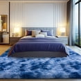 thumbnail image 4 of ZENELESS Large Fluffy Area Rugs for Living Room,8x10 Shag Rectangular Carpets for Bedroom, Tie-Dye Blue, 4 of 7