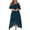 Navy, variant on Viadha Casual Dress Plus Size Women Sexy Ruffle Strapless Splicing Lace Splicing Short Sleeve Dresses