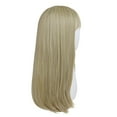 thumbnail image 3 of 24 Inch Long Straight Wigs for Women Blonde Wig with Bangs Synthetic Fiber, 3 of 6