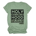 thumbnail image 2 of Tejiojio Essentials Short Sleeve Lady's Summer T-Shirt Women Casual Letters Print Shirt Tee Tops Tunic, 2 of 3