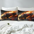 YST Extreme Sport Bed Sheets Speed Racer Fitted Sheet Full Size,Racing Games Gamer Bed Set Cool