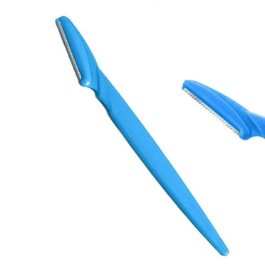 Eyebrow Razors Facial Hair Remover Shaver Trimmer Shaper, Exfoliating Dermaplaning Tool for Women and Men (Blue)