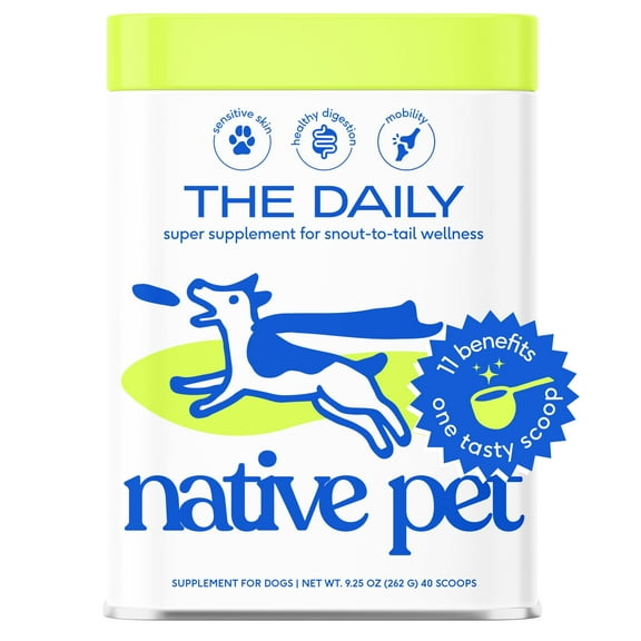 Native Pet The Daily 11-in-1 Dog Supplement for Overall Wellness with Vitamins, Glucosamine & Collagen, 9.25oz