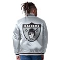 thumbnail image 4 of Men's Starter  Black/Silver Las Vegas Raiders Closer Reversible Satin Full-Snap Jacket, 4 of 4
