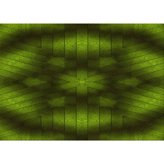 Ahgly Company Machine Washable Indoor Rectangle Transitional Dark Forest Green Area Rugs, 7' x 9'